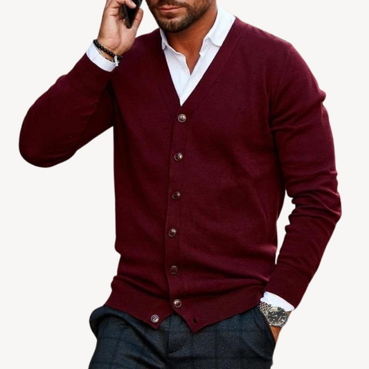 Cardigan classique à boutons pour homme
