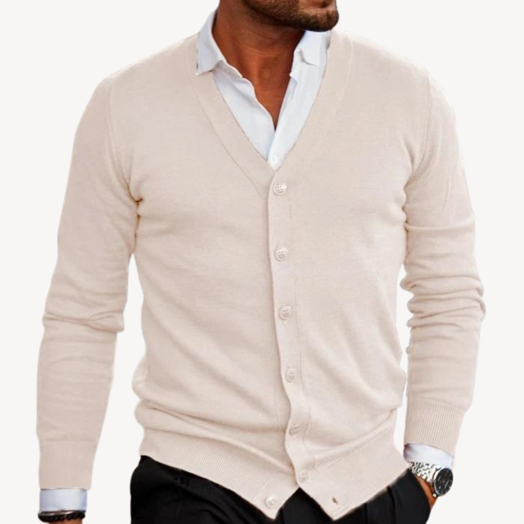 Cardigan classique à boutons pour homme