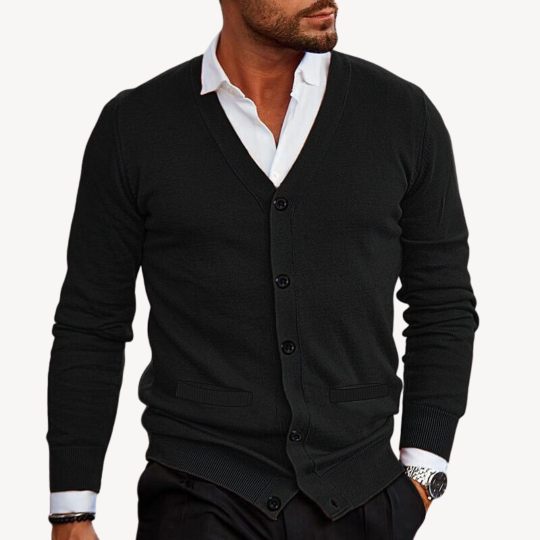 Cardigan classique à boutons pour homme