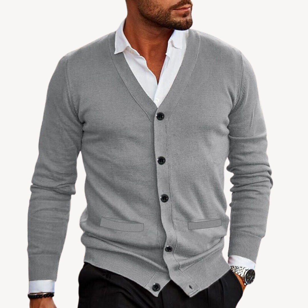 Cardigan classique à boutons pour homme