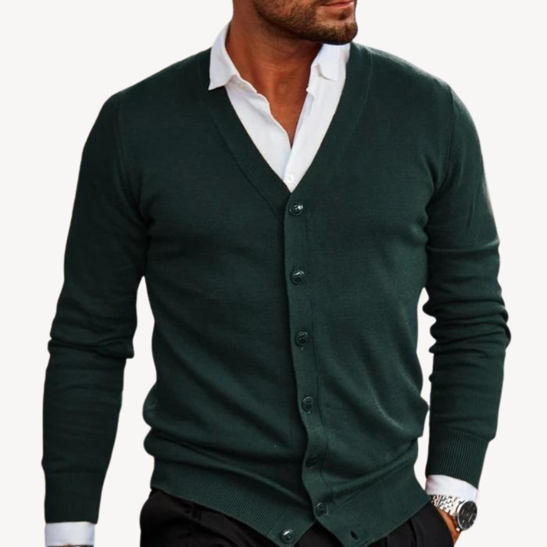 Cardigan classique à boutons pour homme