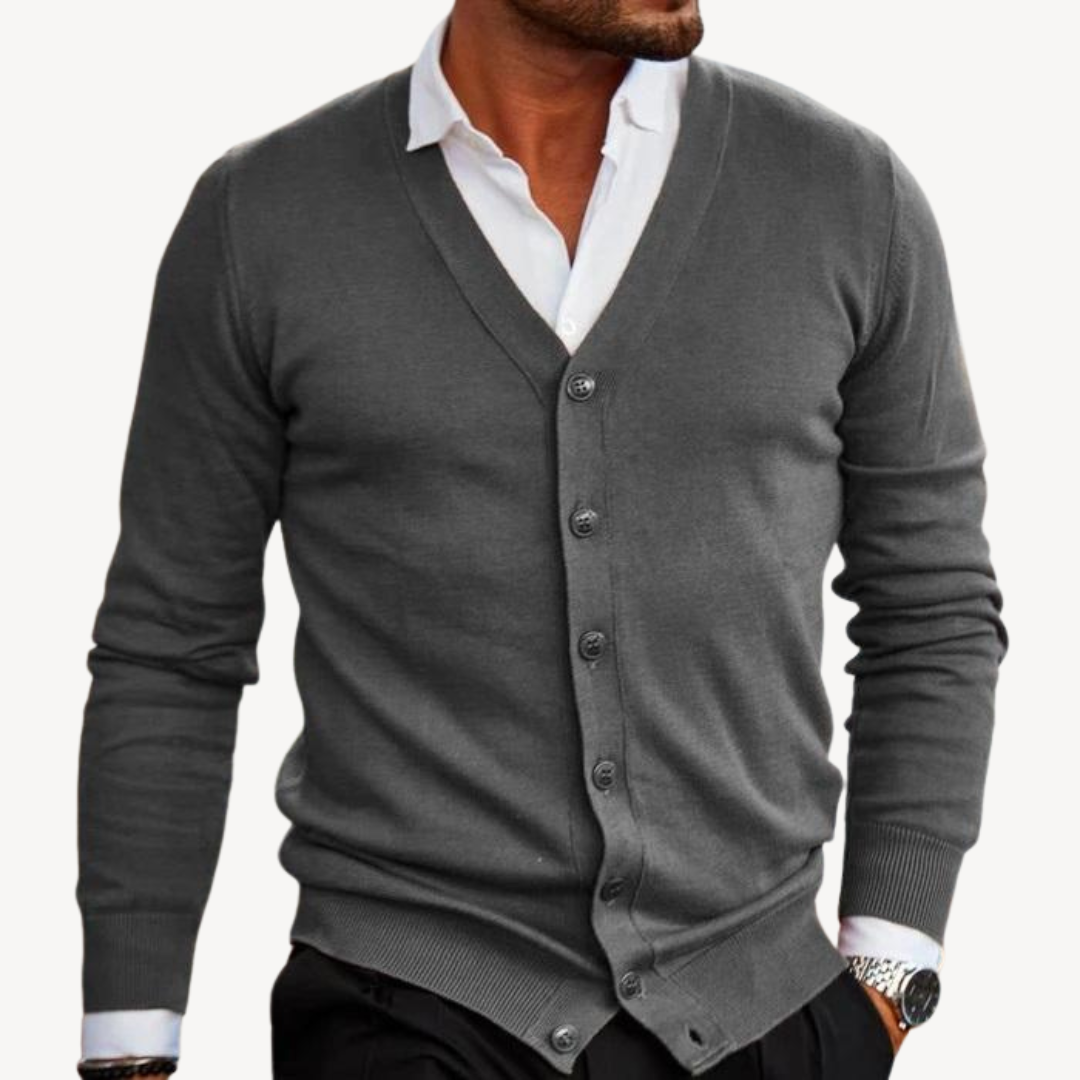 Cardigan classique à boutons pour homme