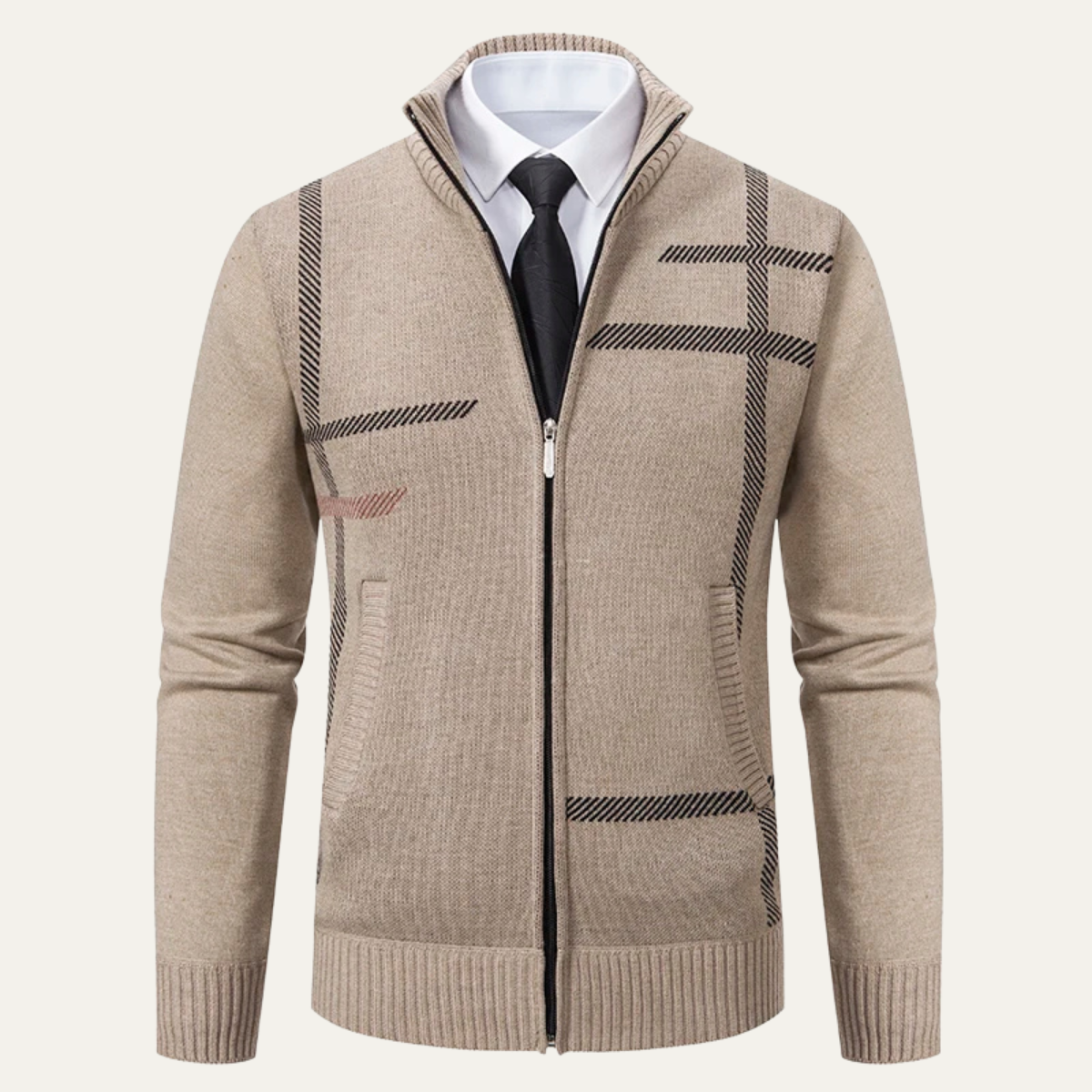 Cardigan géométrique moderne pour homme