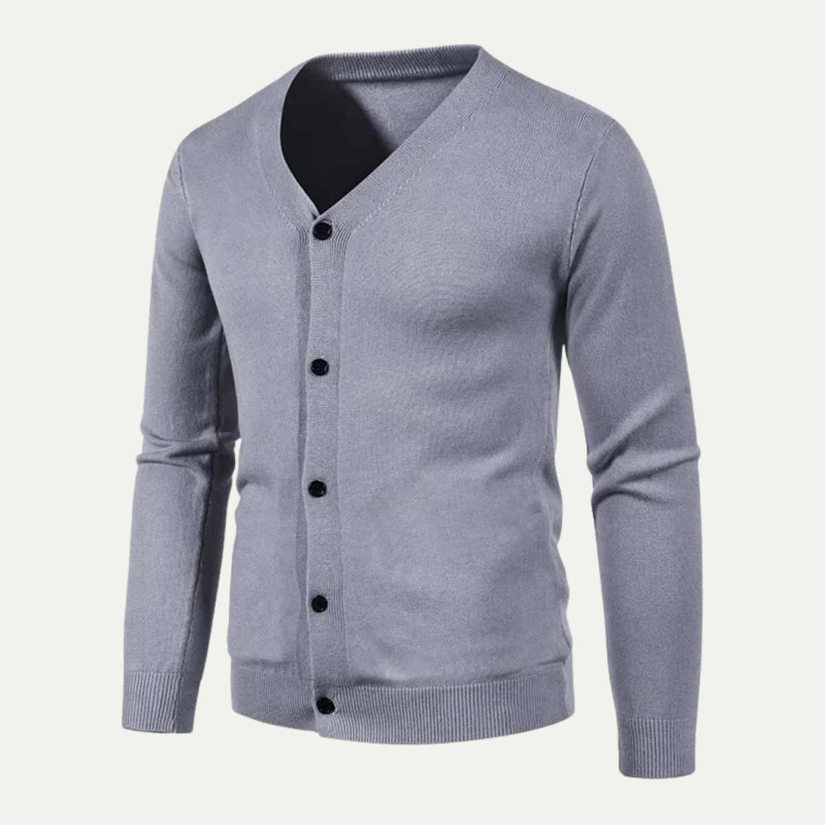 Cardigan homme slim à col en V et boutons