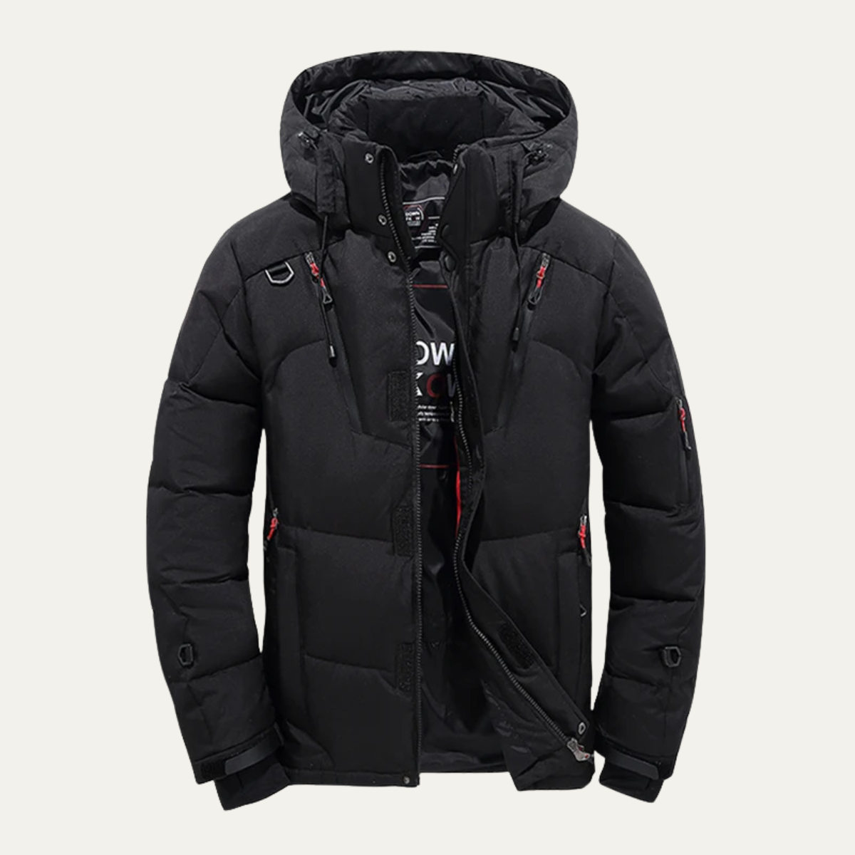 Doudoune à capuche pour homme avec poches zippées