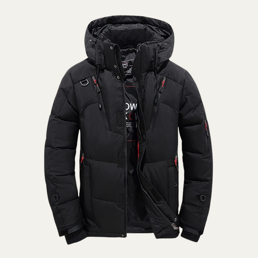 Doudoune à capuche pour homme avec poches zippées