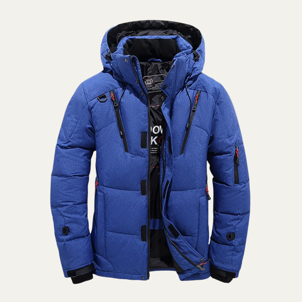 Doudoune à capuche pour homme avec poches zippées