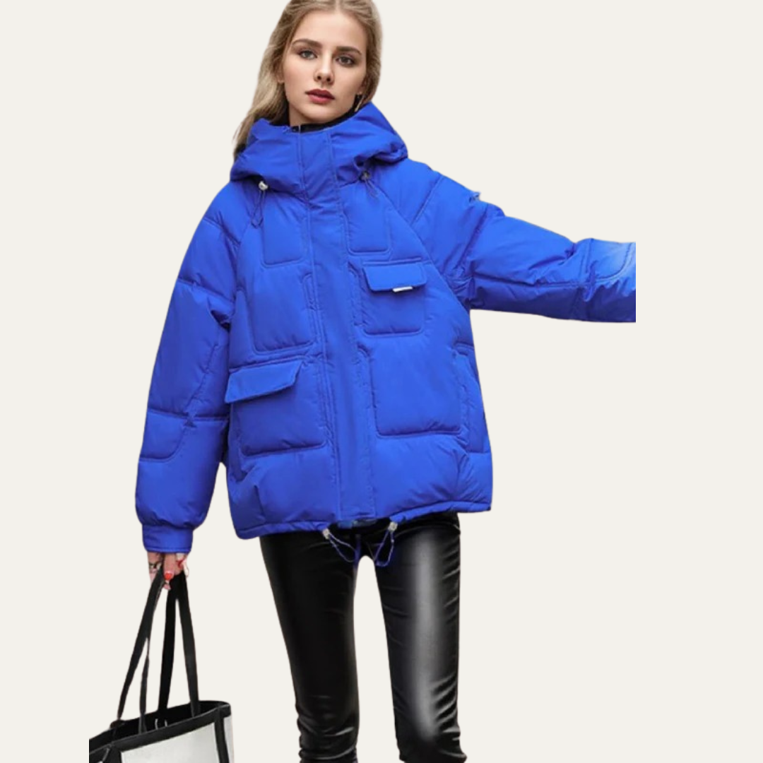 Doudoune courte utilitaire pour femme
