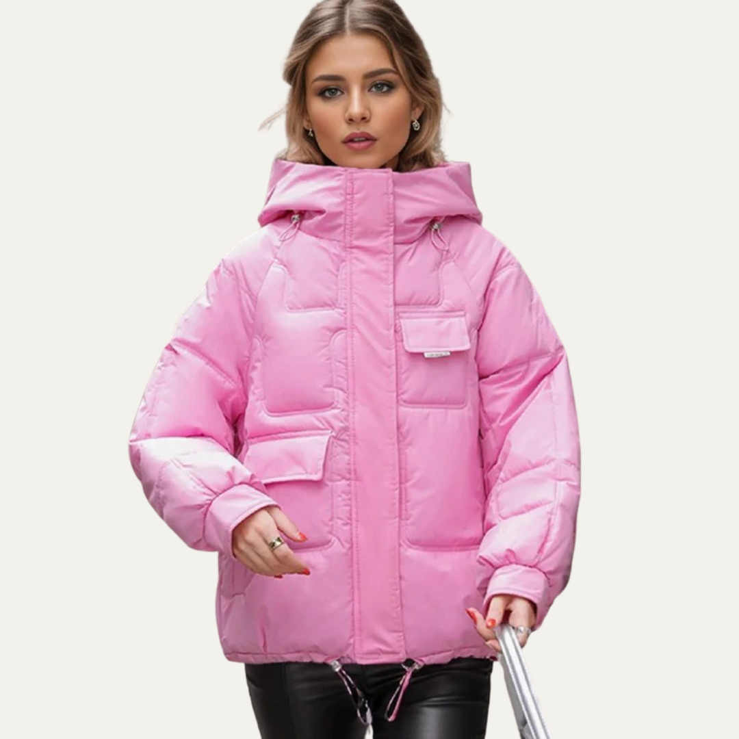 Doudoune courte utilitaire pour femme