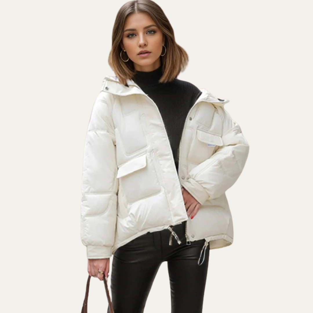 Doudoune courte utilitaire pour femme