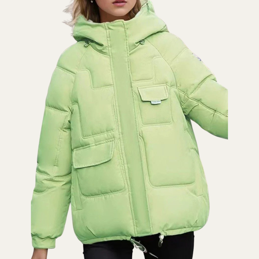 Doudoune courte utilitaire pour femme