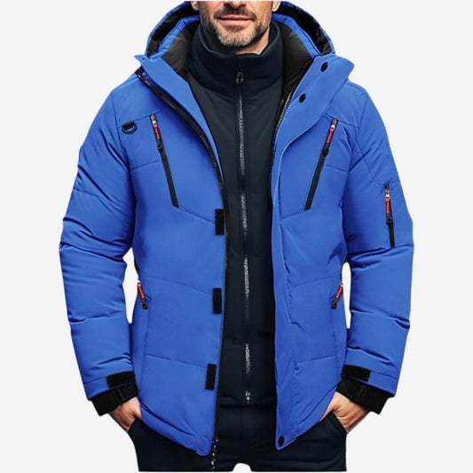 Doudoune d'hiver chaude à capuche pour homme