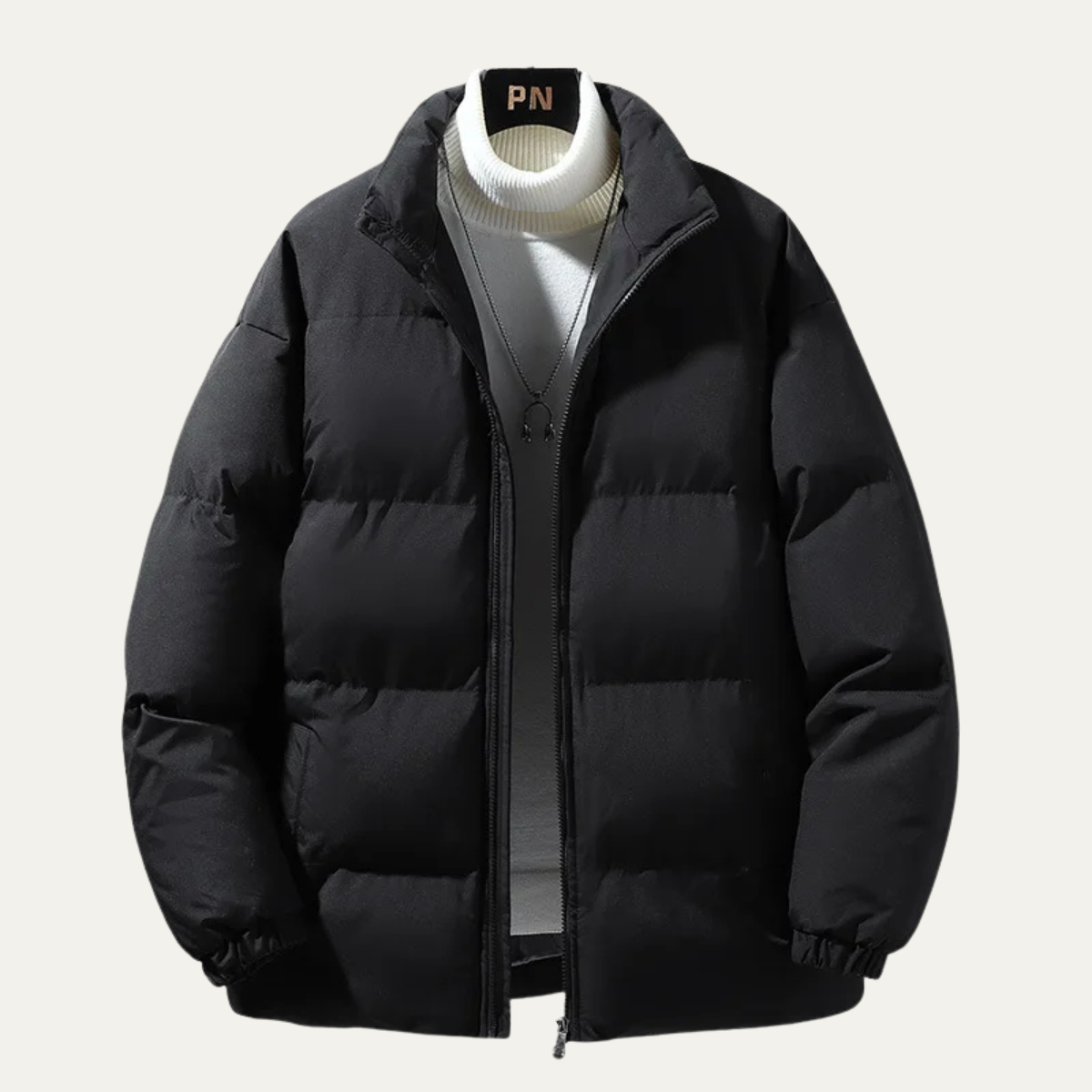 Doudoune épaisse classique pour homme, longueur taille