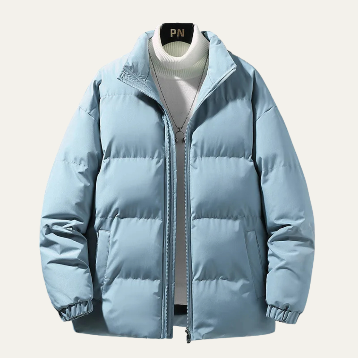 Doudoune épaisse classique pour homme, longueur taille