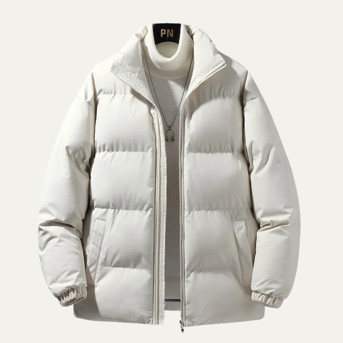 Doudoune épaisse classique pour homme, longueur taille