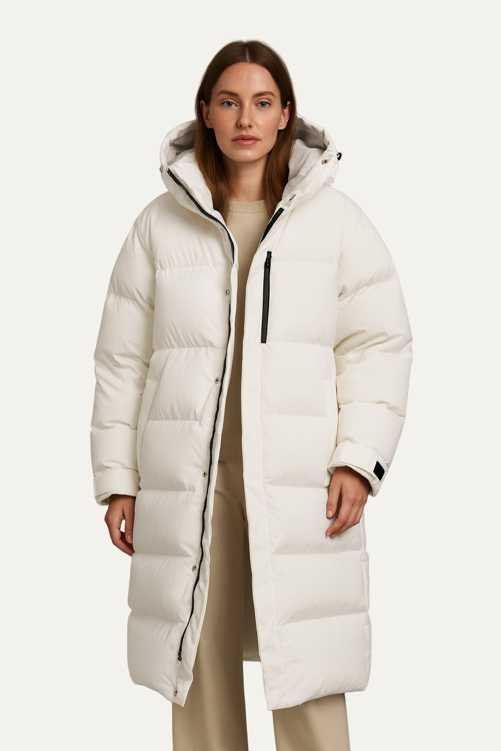 Doudoune longue oversize matelassée pour femme