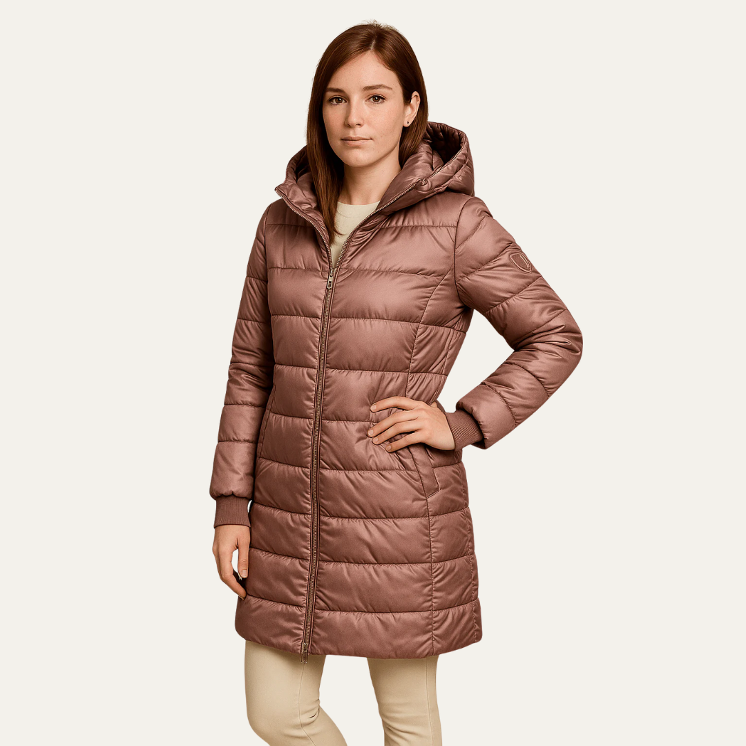 Doudoune matelassée à capuche pour femme