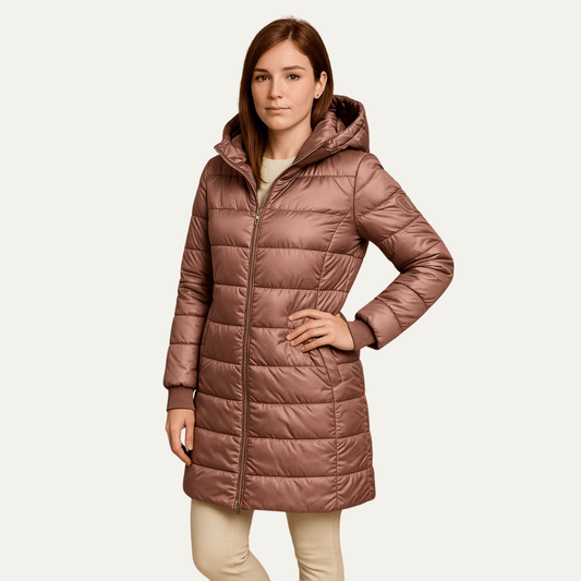Doudoune matelassée à capuche pour femme