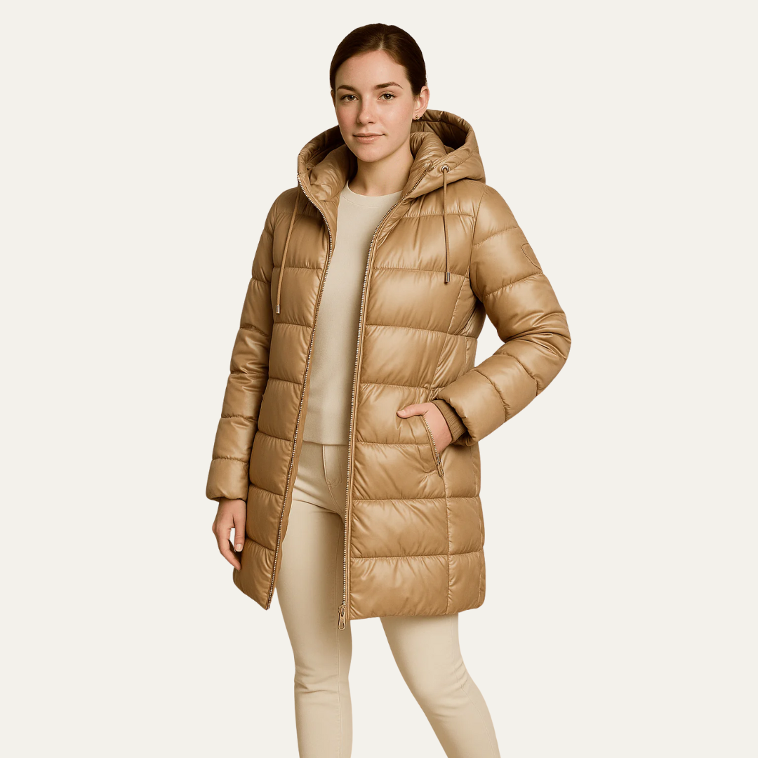 Doudoune matelassée à capuche pour femme