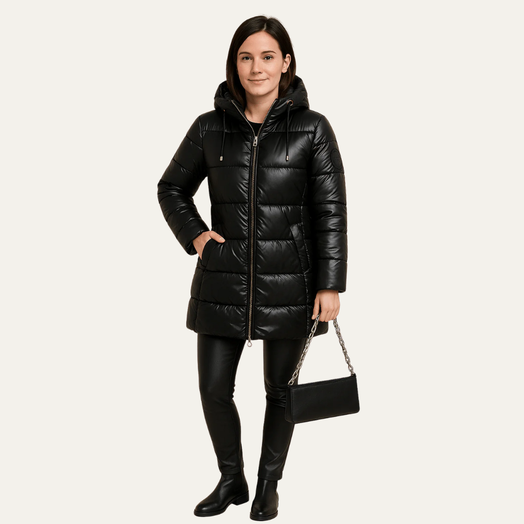 Doudoune matelassée à capuche pour femme