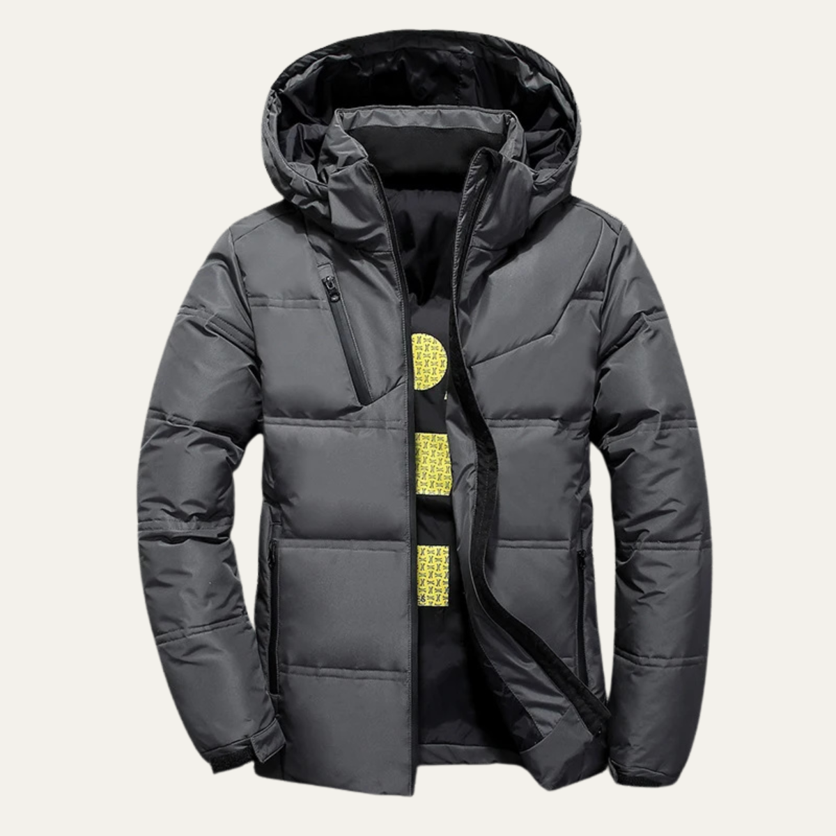 Doudoune matelassée à capuche pour homme