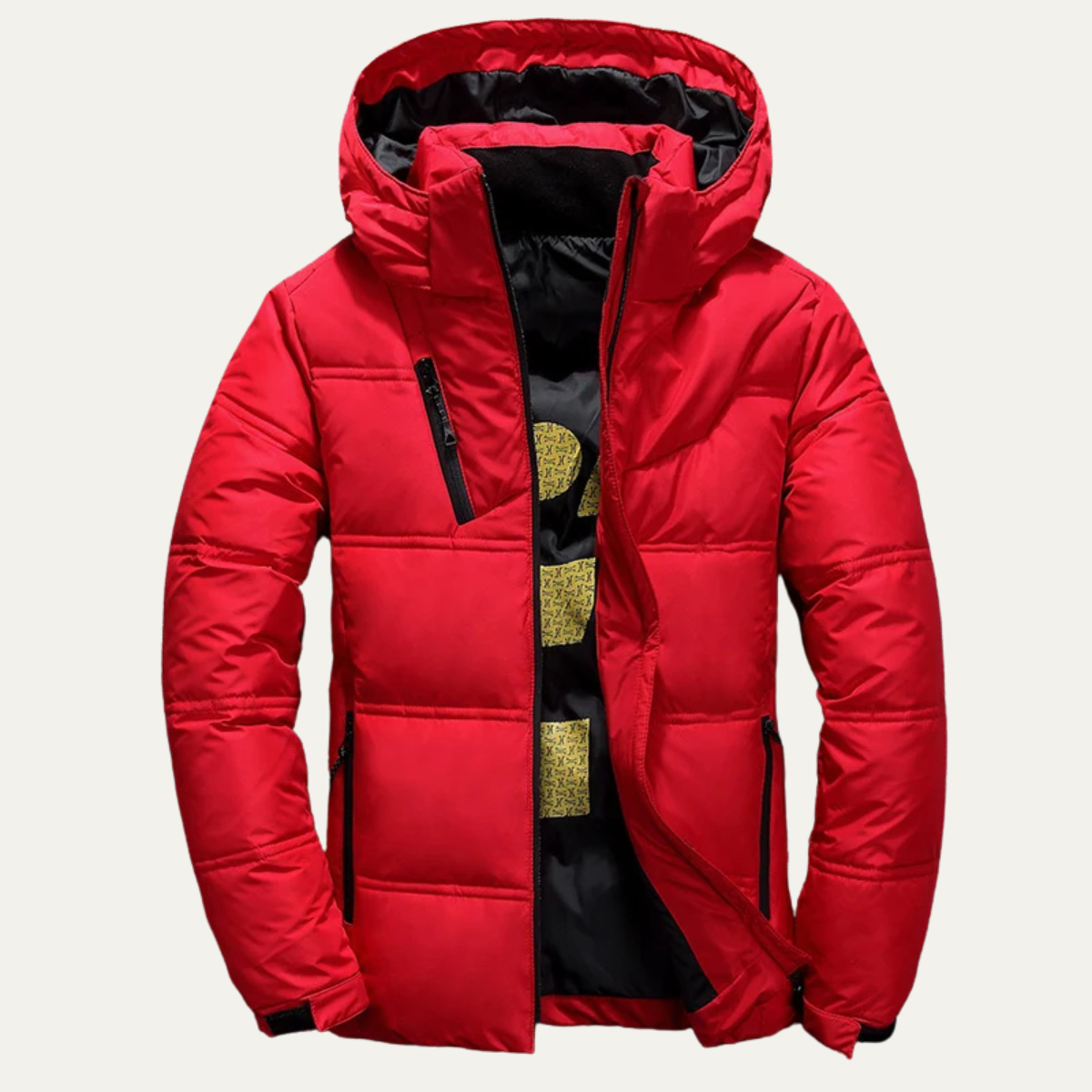 Doudoune matelassée à capuche pour homme