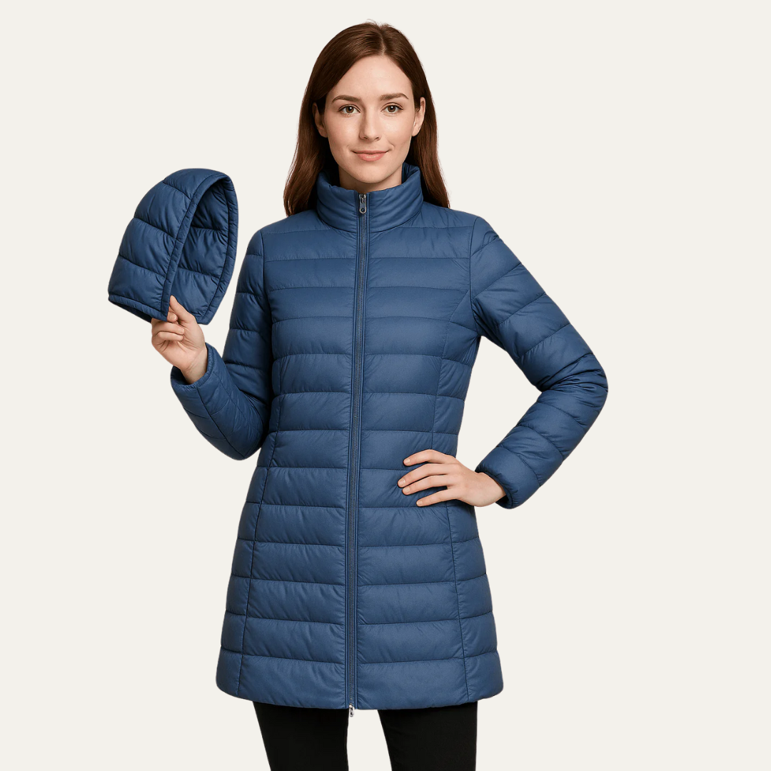 Doudoune matelassée brillante pour femme