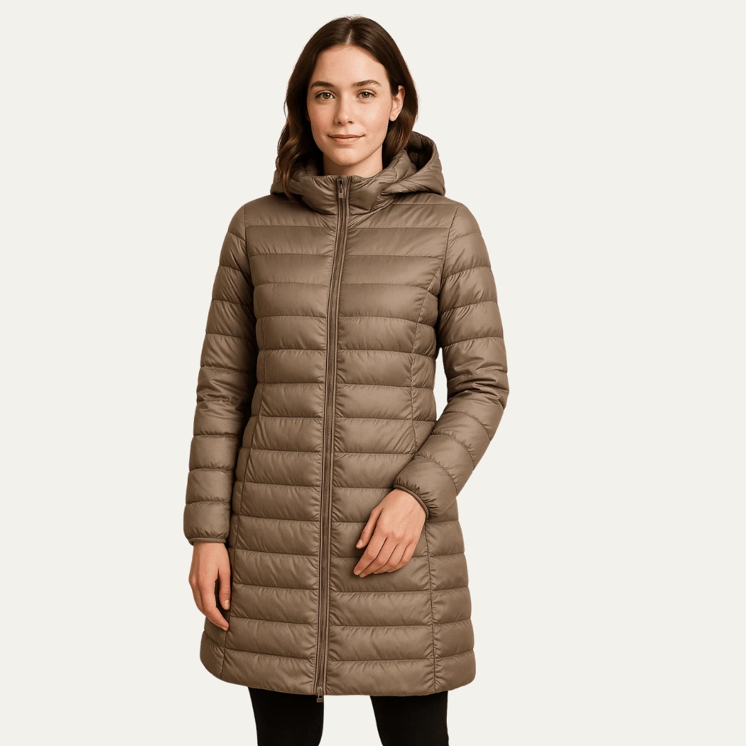 Doudoune matelassée brillante pour femme