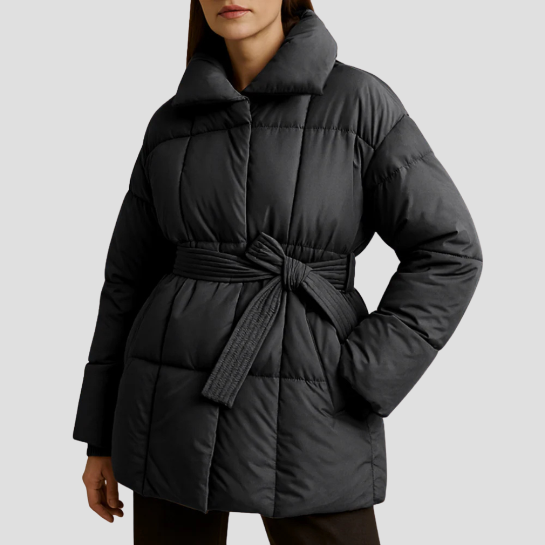 Doudoune matelassée ceinturée pour femme