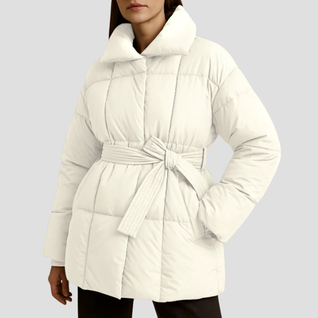 Doudoune matelassée ceinturée pour femme