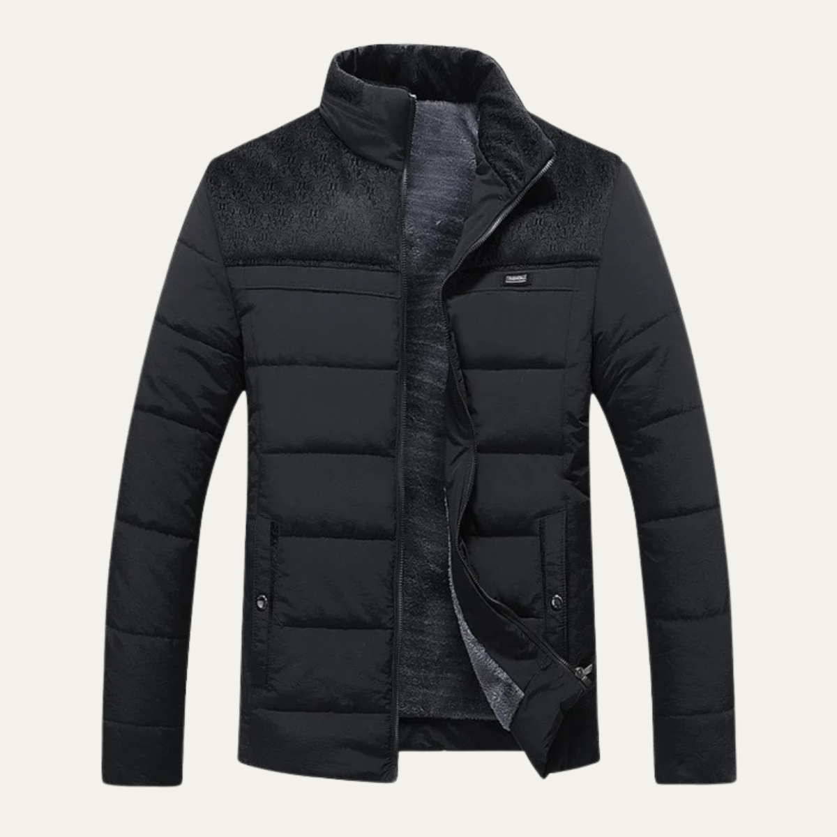 Doudoune matelassée doublée en sherpa pour homme