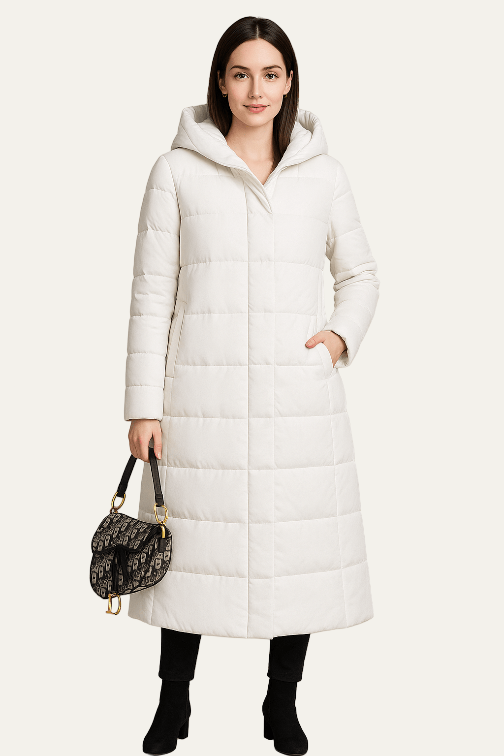 Doudoune maxi cintrée pour femme