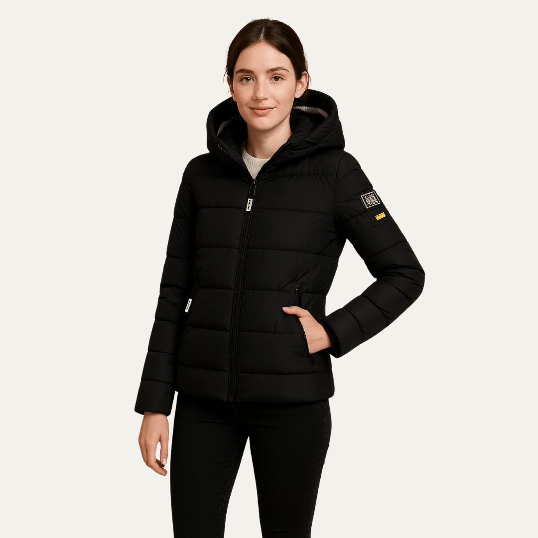 Doudoune sportive à capuche pour femme