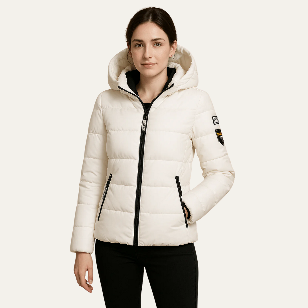 Doudoune sportive à capuche pour femme
