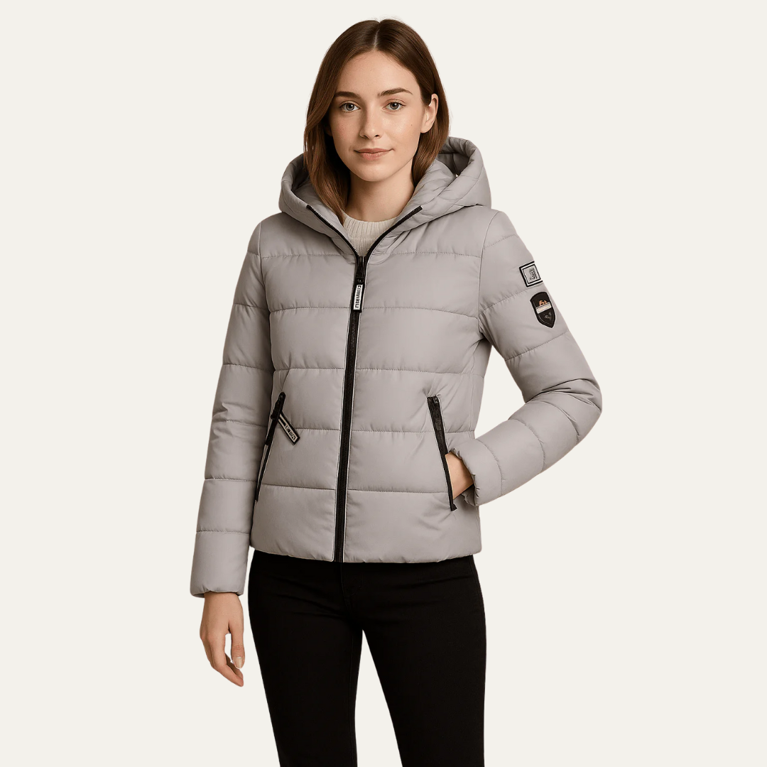 Doudoune sportive à capuche pour femme