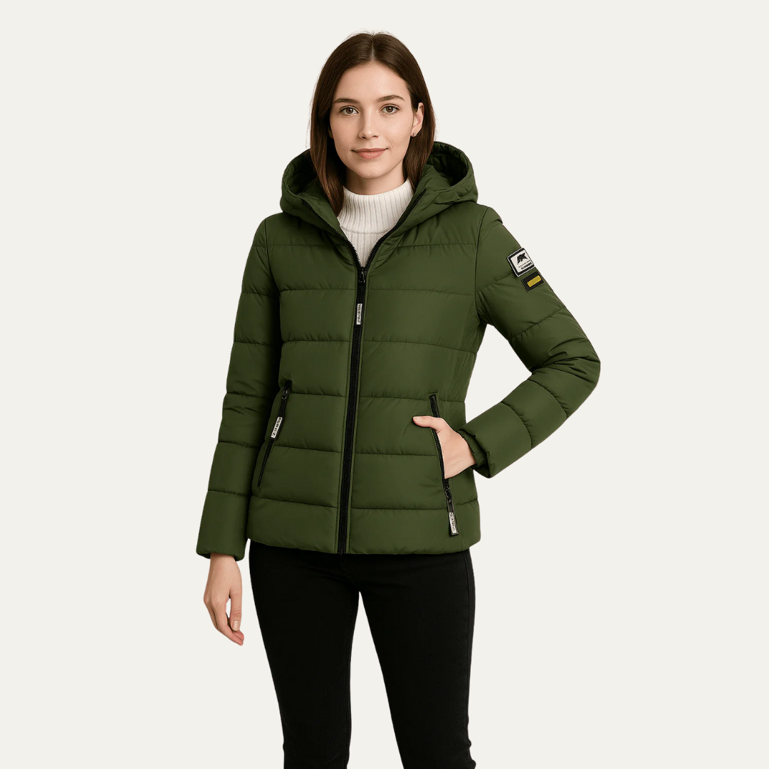 Doudoune sportive à capuche pour femme