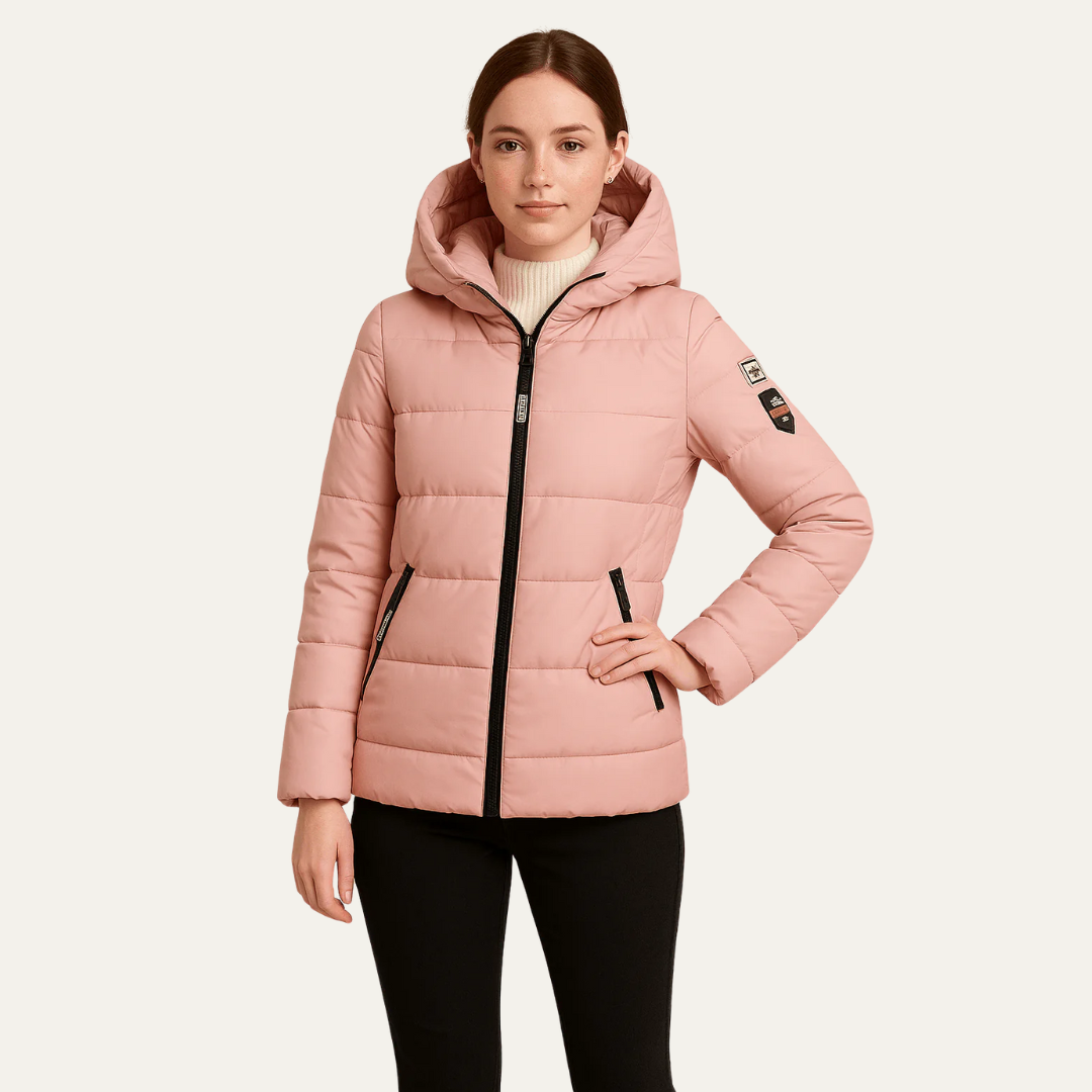 Doudoune sportive à capuche pour femme