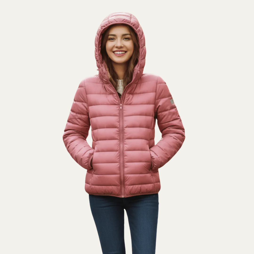 Doudoune ultralégère brillante pour femme