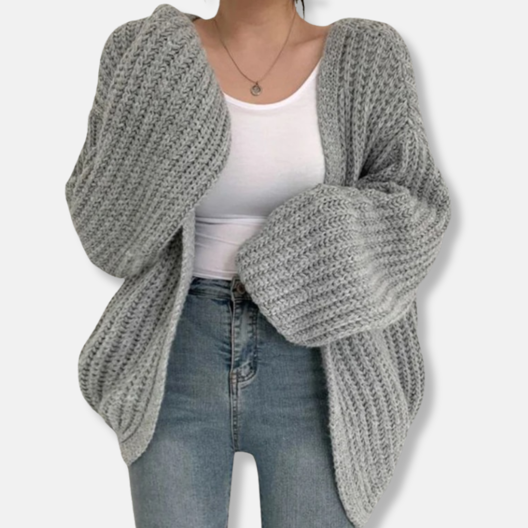 Gilet à manches bouffantes épaisses pour femme