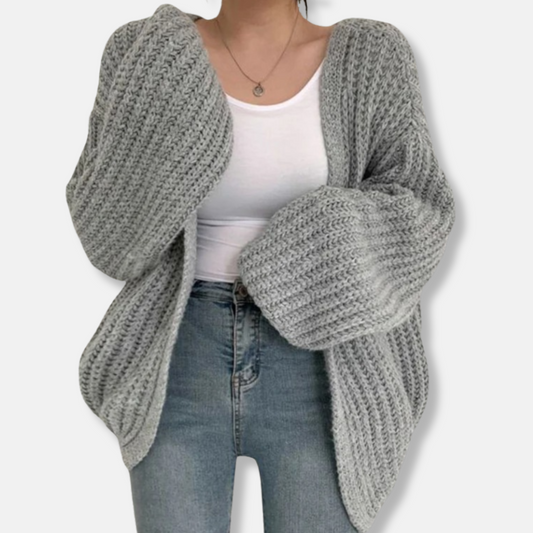 Gilet à manches bouffantes épaisses pour femme