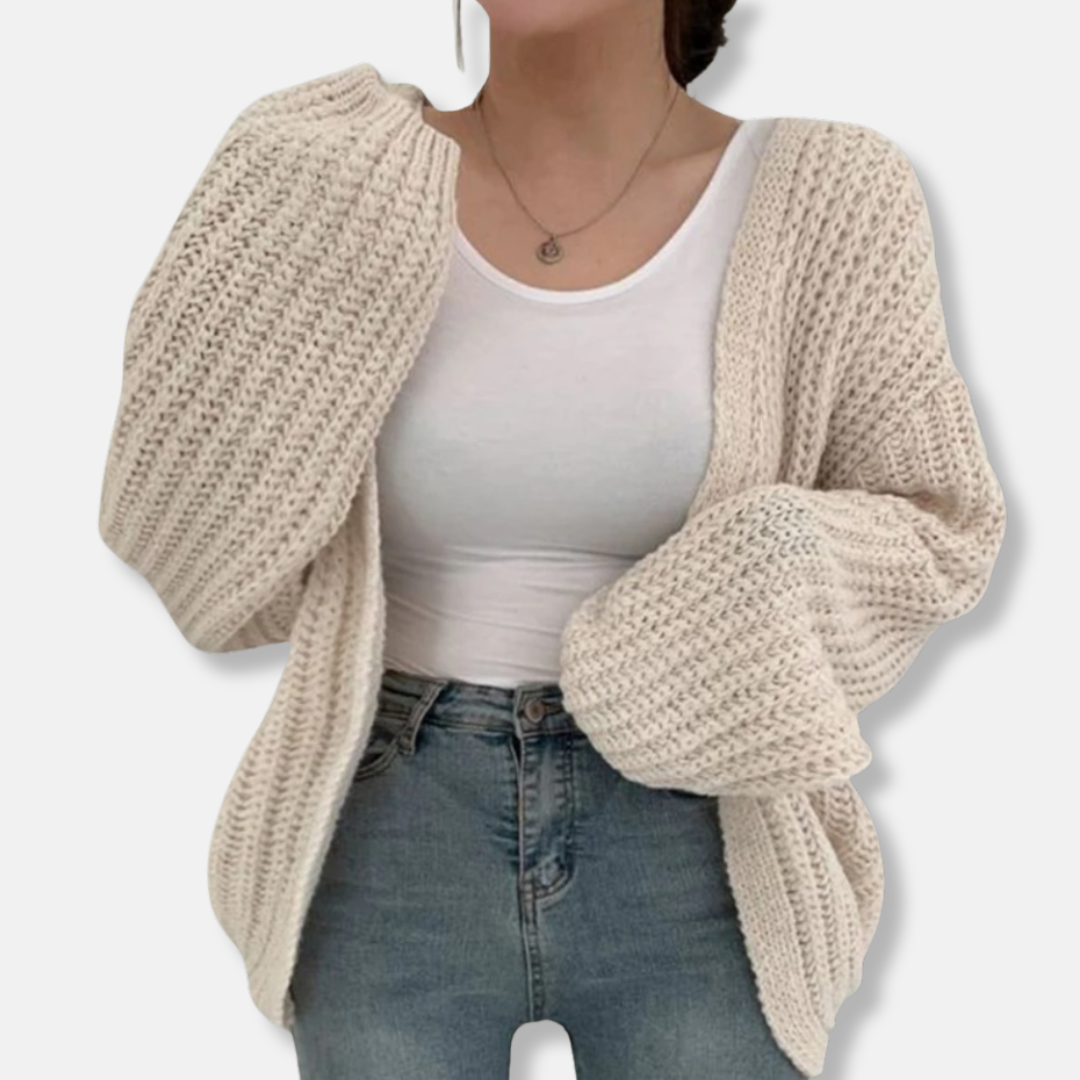 Gilet à manches bouffantes épaisses pour femme