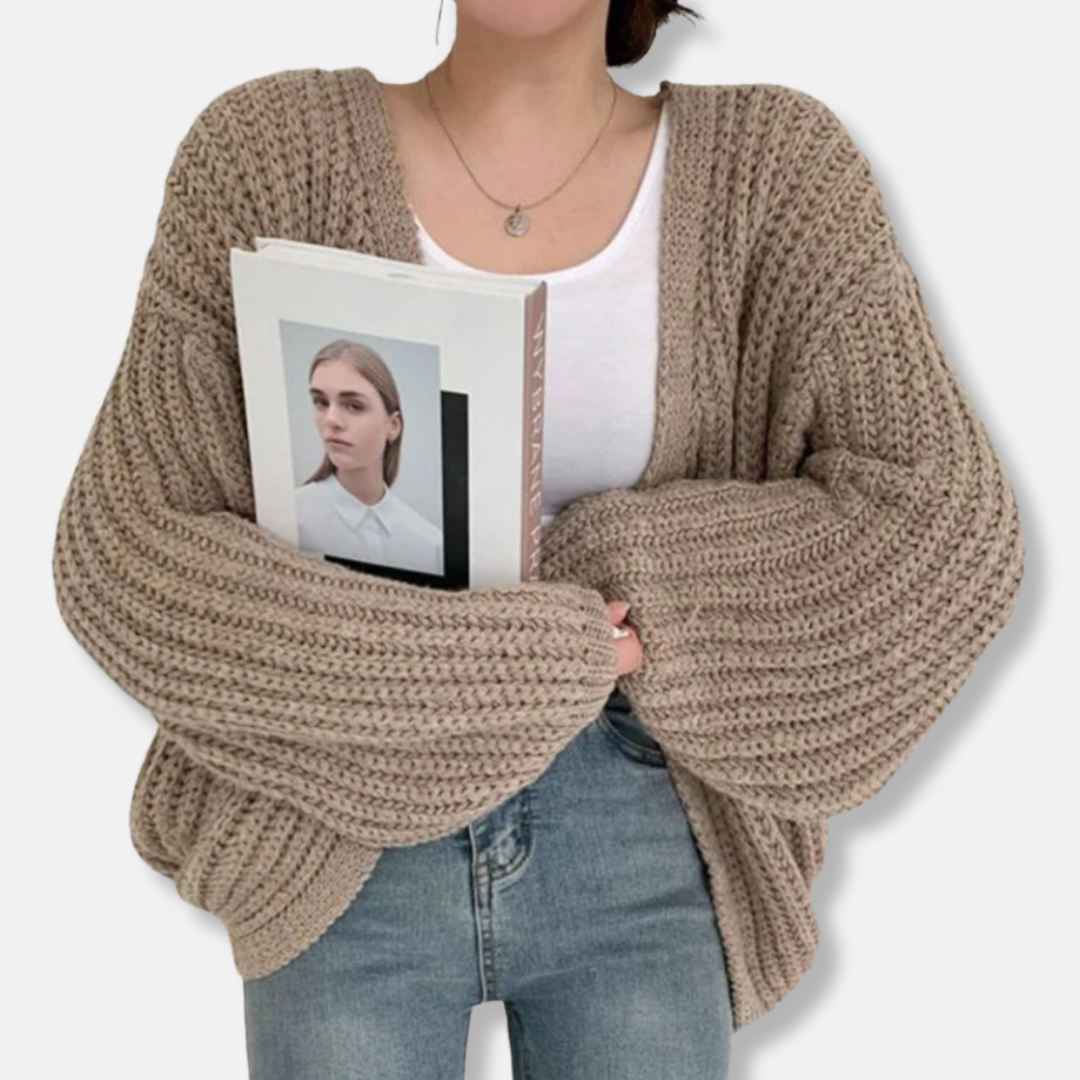 Gilet à manches bouffantes épaisses pour femme