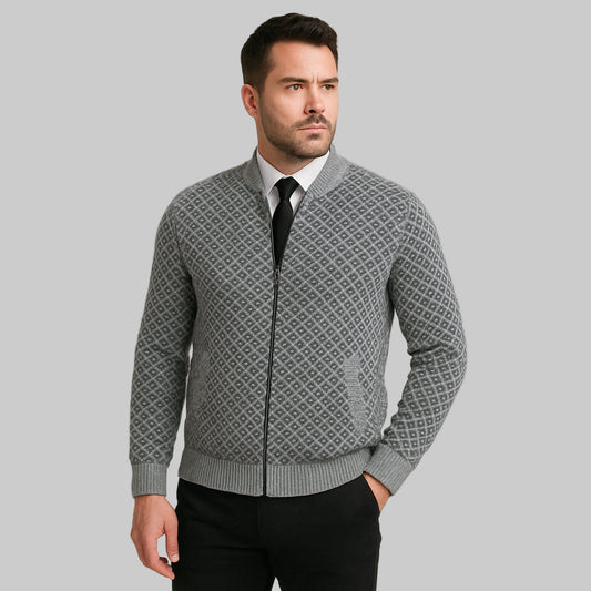 Gilet bomber à motif géométrique pour homme