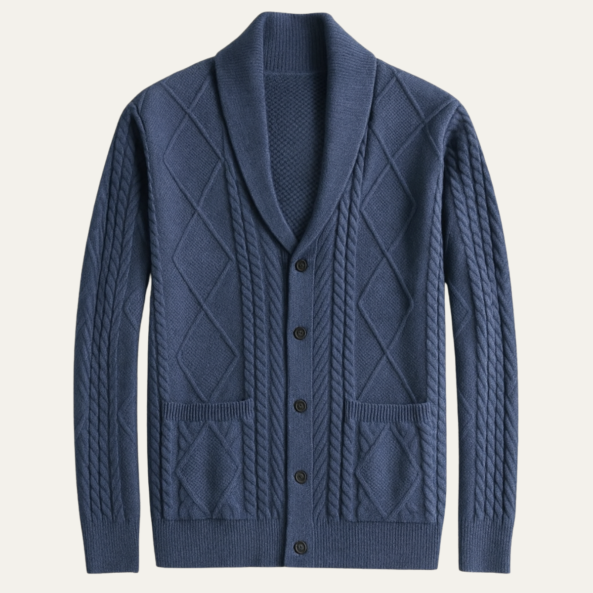 Gilet boutonné à col châle pour homme