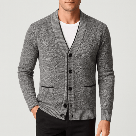 Cardigan boutonné en maille pour homme