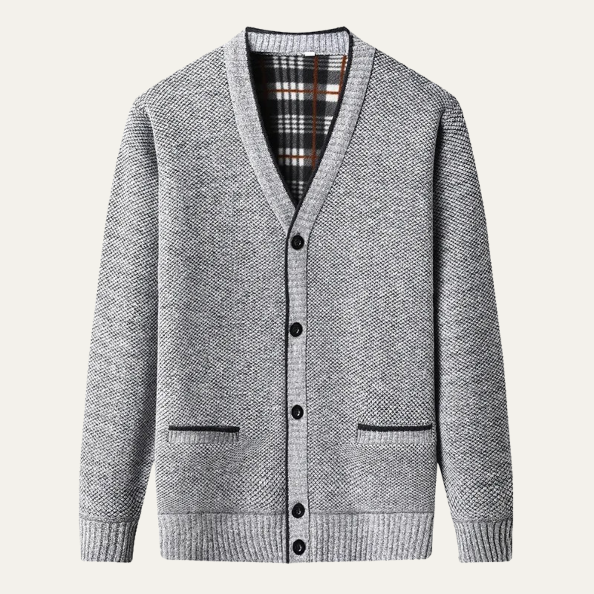 Gilet boutonné en maille raffinée pour homme