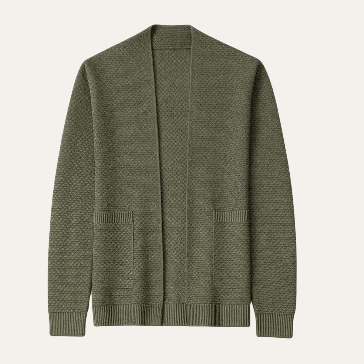 Gilet cardigan ouvert à col châle pour homme