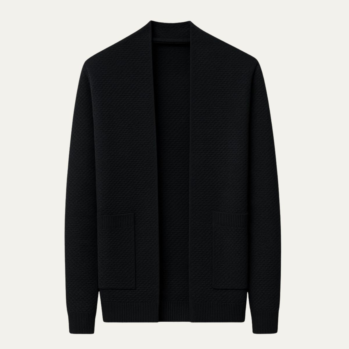 Gilet cardigan ouvert à col châle pour homme
