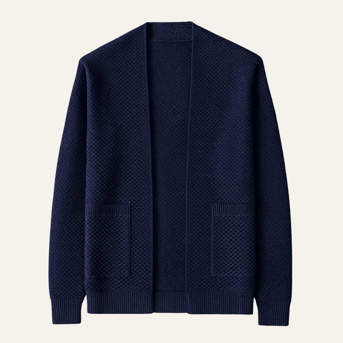 Gilet cardigan ouvert à col châle pour homme