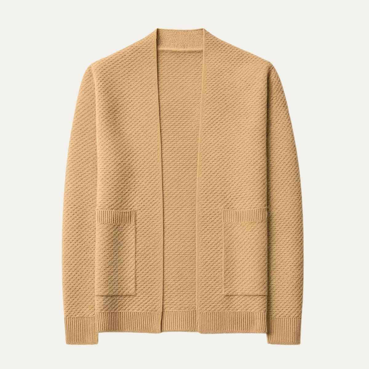 Gilet cardigan ouvert à col châle pour homme